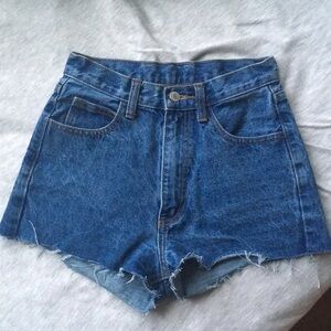 High Rise Jean Shorts
